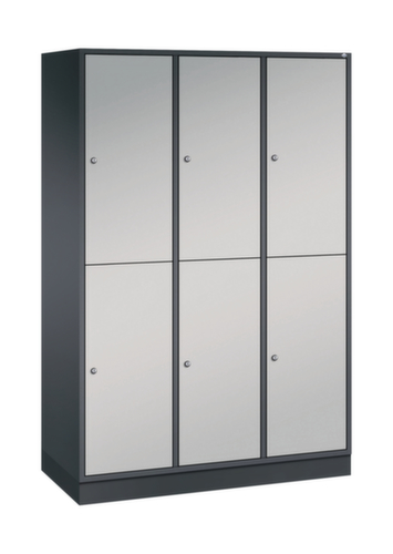 C+P Armoire vestiaire grand volume à deux niveaux Intro, largeur de compartiment 360 mm