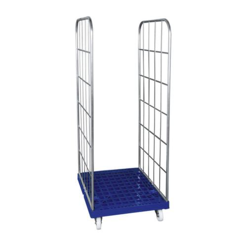 Bac sur roulettes avec plateforme plastique Lxl 815x724 mm, force 500 kg, longueur x largeur 815 x 724 mm