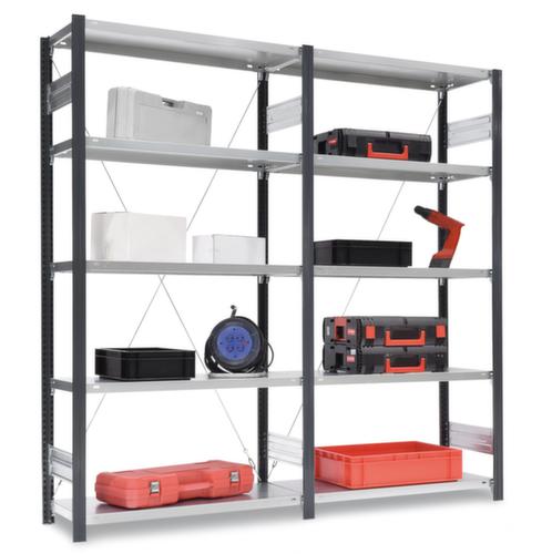 Rayonnage sans boulons avec charge max. par tablette 145 kg