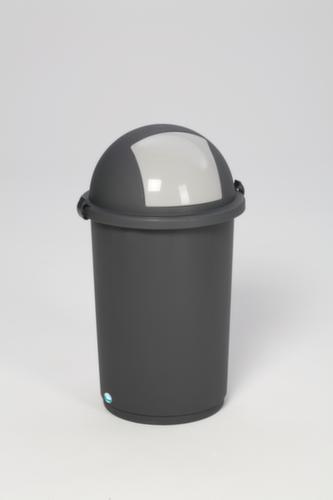 VAR Collecteur de recyclage étanche aux liquides, 50 l, gris, couvercle argent