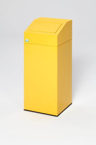 Collecteur de recyclage étiquette autocollante incl., 45 l, RAL1023 jaune signalisation, couvercle jaune
