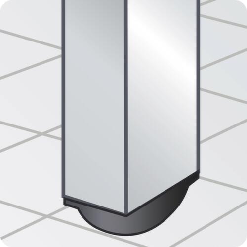 C+P Banc vestiaire gris noir avec crochets et lames en bois