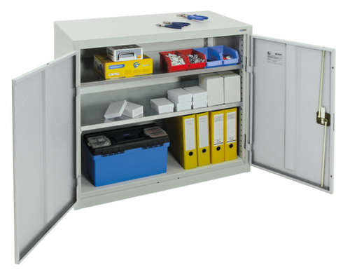 stumpf Armoire à portes battantes avec tablettes galvanisées, largeur 1000 mm