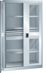 LISTA Armoire à portes battantes pour charges lourdes, 2 tiroir(s)