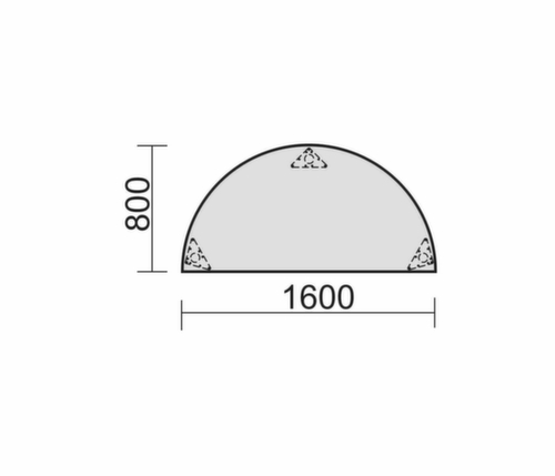 Gera Table de conférence Basis, largeur x profondeur 1600 x 800 mm, panneau blanc