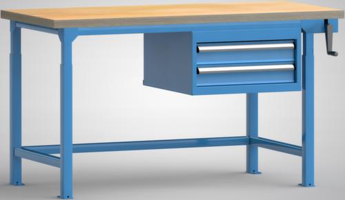 KLW Lutz Établi à hauteur réglable avec tiroirs, 2 tiroirs