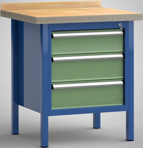 KLW Lutz Établi avec panneau multiplis, 3 tiroirs