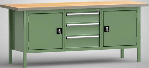 KLW Lutz Établi avec panneau multiplis, 3 tiroirs, 2 armoires