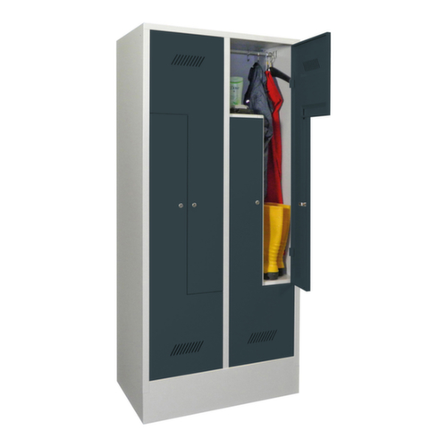 PAVOY Armoire vestiaire Z Basis avec 4 compartiments, largeur de compartiment 400 mm
