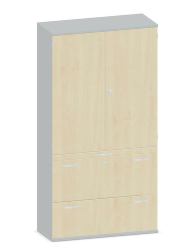 Gera Armoire combinée Pro, 3 hauteurs des classeurs