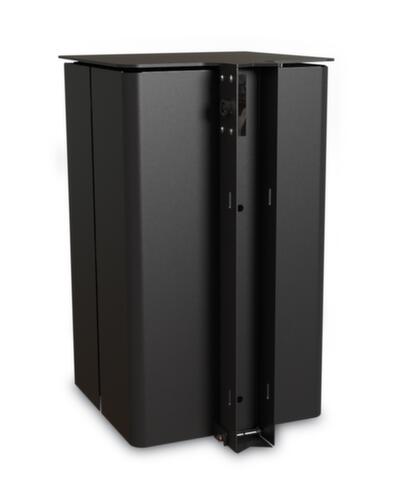 Cendrier poubelle avec toit de protection, RAL7016 gris anthracite