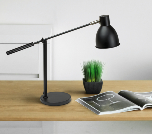 MAUL Lampe de bureau MAULfinja, noir mat/argent