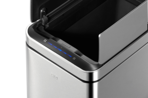 Poubelle à capteur EKO Deluxe Phantom en acier inoxydable, 45 l