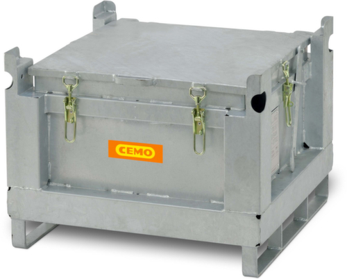 Cemo Récipient de stockage au lithium-ion avec joint en caoutchouc, capacité 120 l