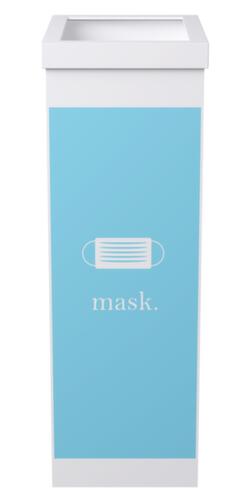 Paperflow Collecteur de recyclage en polystyrène, 60 l, bleu clair/blanc