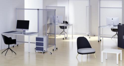 Paperflow Paroi de protection hygiénique mobile, hauteur x largeur 1800 x 1200 mm