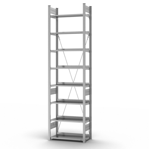 hofe Rayonnage sans boulons pour classeurs, 8 tablettes, avec revêtement en zinc anti-corrosion