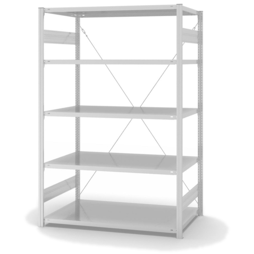 hofe système de rayonnages sans vis de conception standard, hauteur x largeur x profondeur 2000 x 1360 x 835 mm, 5 tablettes
