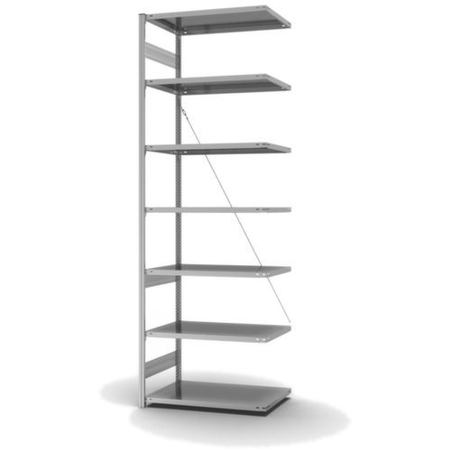 hofe Système de rayonnages sans vis dans une construction mi-lourde, hauteur x largeur x profondeur 3000 x 1010 x 635 mm, 7 tablettes