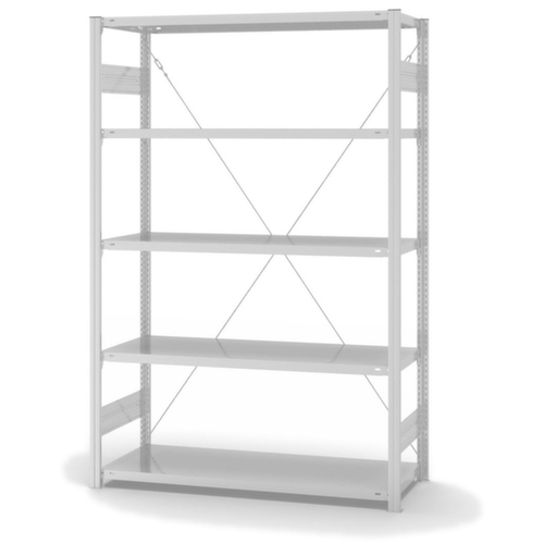 hofe Système de rayonnages sans vis dans une construction mi-lourde, hauteur x largeur x profondeur 2000 x 1360 x 535 mm, 5 tablettes