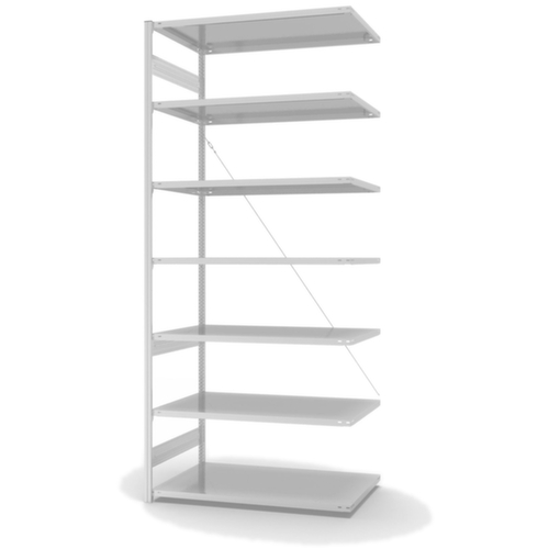 hofe Système de rayonnages sans vis dans une construction mi-lourde, hauteur x largeur x profondeur 3000 x 1310 x 835 mm, 7 tablettes