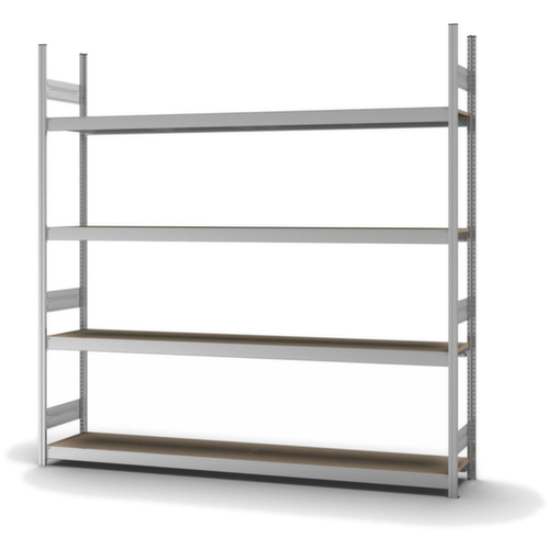 hofe Rayonnage grande largeur avec tablettes en bois