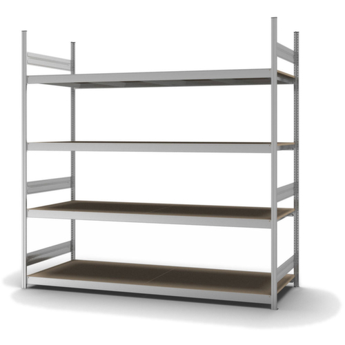 hofe Rayonnage grande largeur avec tablettes en bois