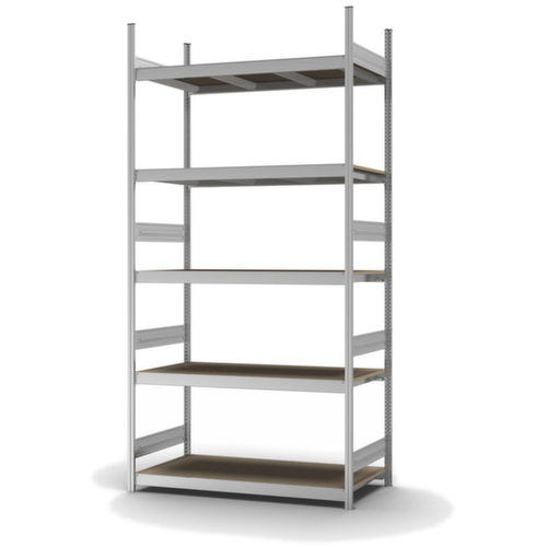 hofe Rayonnage grande largeur avec tablettes en bois