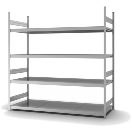 hofe Rayonnage grande largeur avec tablettes en acier