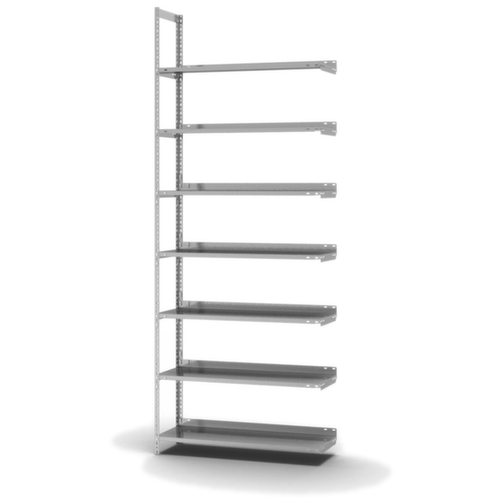 hofe Rayonnage à boulonner pour classeurs élément suivant, 7 tablettes, avec revêtement en zinc anti-corrosion