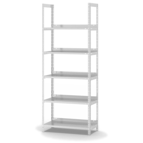 hofe Rayonnage à boulonner pour classeurs, 5 tablettes, RAL7035 gris clair