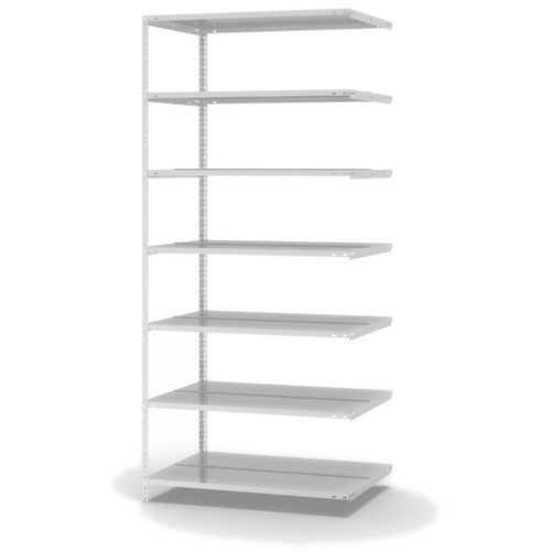 hofe Porte-fichiers à visser Champ de saisie à utiliser des deux côtés, 7 tablettes, RAL7035 gris clair