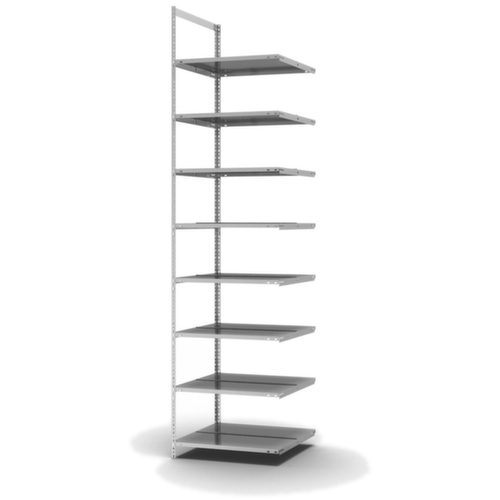 hofe Porte-fichiers à visser Champ de saisie à utiliser des deux côtés, 8 tablettes, avec revêtement en zinc anti-corrosion