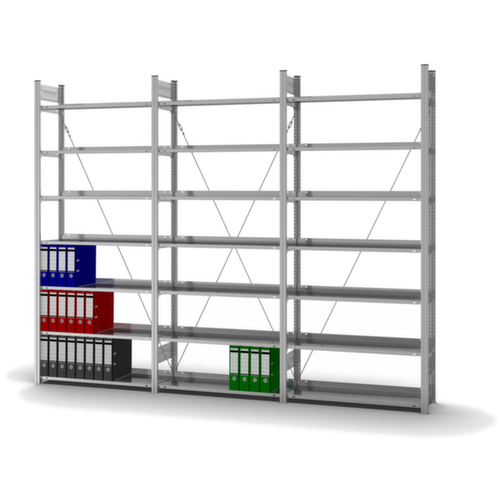 hofe Rayonnage sans boulons pour classeurs, 7 tablettes, avec revêtement en zinc anti-corrosion