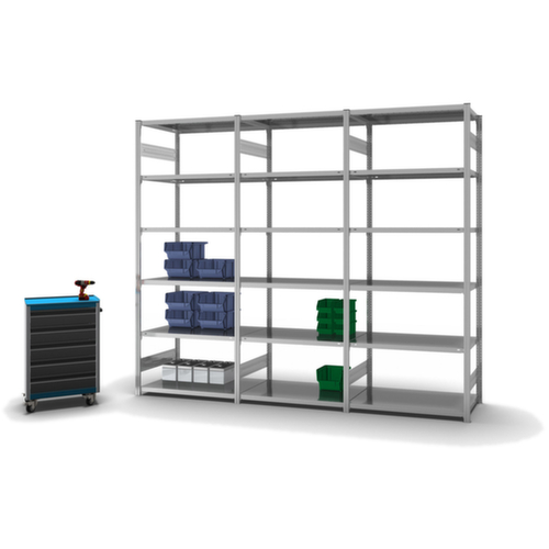 hofe Rayonnage à traverses type standard, hauteur x largeur x profondeur 2500 x 1010 x 635 mm, 6 tablettes