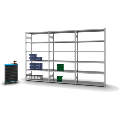 hofe Rayonnage à traverses type standard, hauteur x largeur x profondeur 2500 x 1310 x 535 mm, 6 tablettes