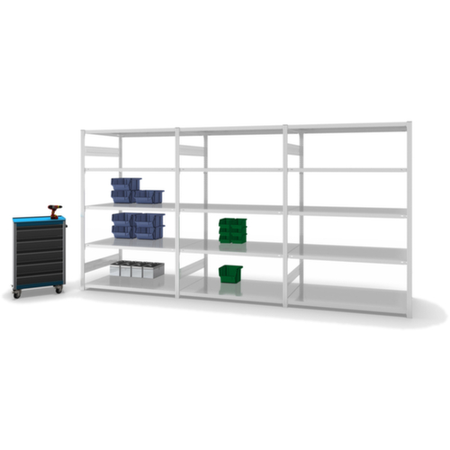 hofe Rayonnage à traverses type standard, hauteur x largeur x profondeur 2000 x 1360 x 835 mm, 5 tablettes
