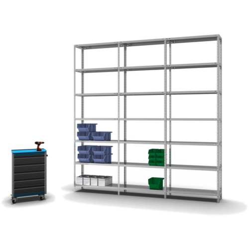 hofe Etagère à visser, 7 tablettes, avec revêtement en zinc anti-corrosion