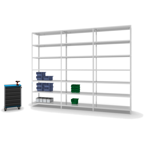 hofe Etagère à visser, 7 tablettes, RAL7035 gris clair