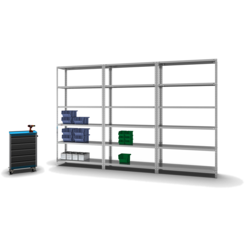 hofe Etagère à visser, 6 tablettes, avec revêtement en zinc anti-corrosion