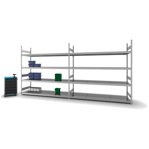 hofe Rayonnage grande largeur avec tablettes en acier