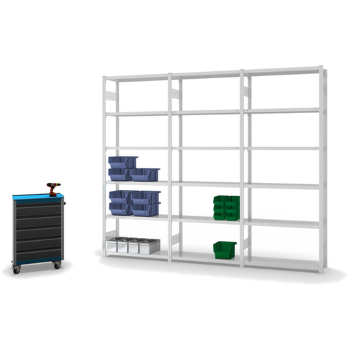 hofe Rayonnage à traverses type standard, hauteur x largeur x profondeur 2500 x 1010 x 335 mm, 6 tablettes