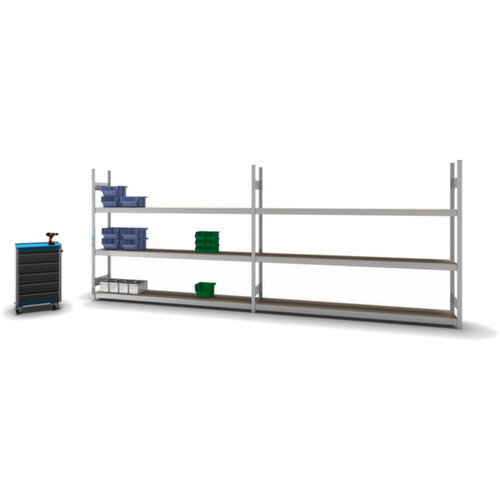 hofe Rayonnage grande largeur avec tablettes en bois