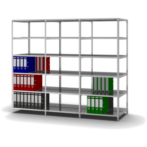 hofe Porte-fichiers à visser Champ de saisie à utiliser des deux côtés, 6 tablettes, avec revêtement en zinc anti-corrosion