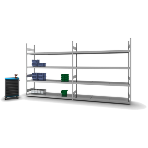 hofe Rayonnage grande largeur avec tablettes en acier