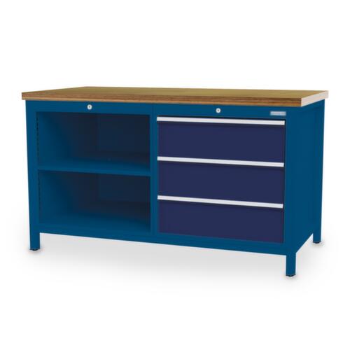 Bedrunka + Hirth Établi, 3 tiroirs, 2 tablettes