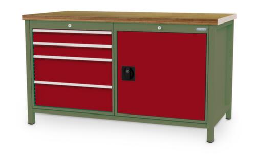 Bedrunka + Hirth Établi, 4 tiroirs, 1 armoire