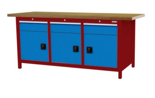 Bedrunka + Hirth Établi, 3 tiroirs, 3 armoires