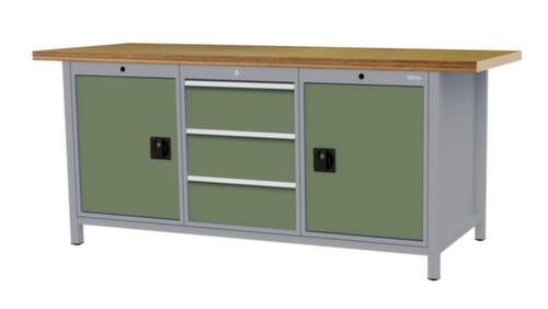 Bedrunka + Hirth Établi, 3 tiroirs, 2 armoires, 2 tablettes