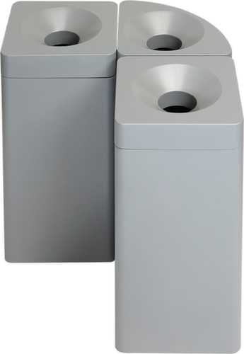 Conteneur de matières recyclables auto-extinguible probbax®, 40 l, gris, partie supérieure gris